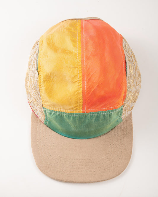 Multicolor Retro Sari - Flat Brim Hat