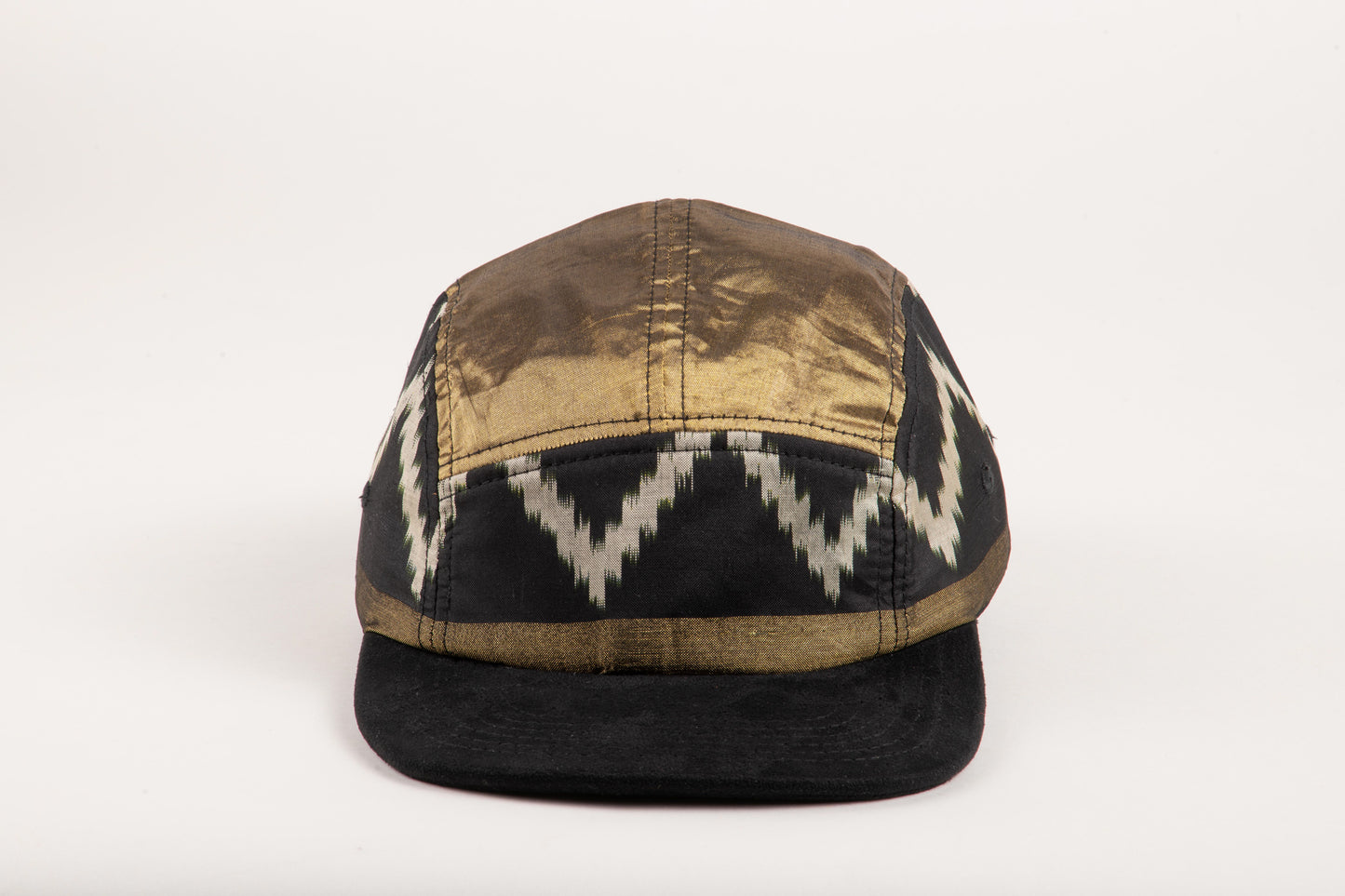 Golden Zig Zag Sari - Flat Brim Hat