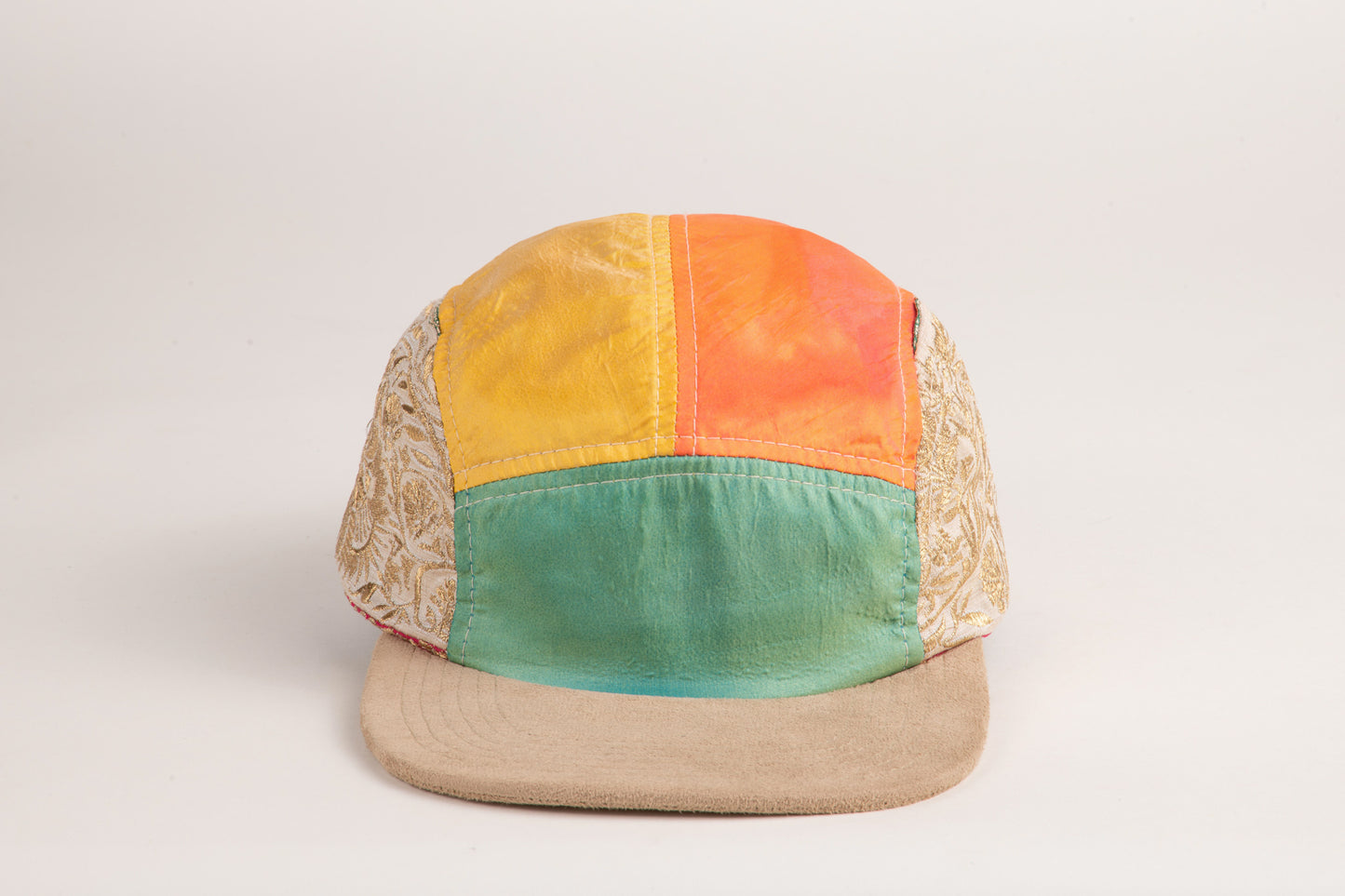 Multicolor Retro Sari - Flat Brim Hat