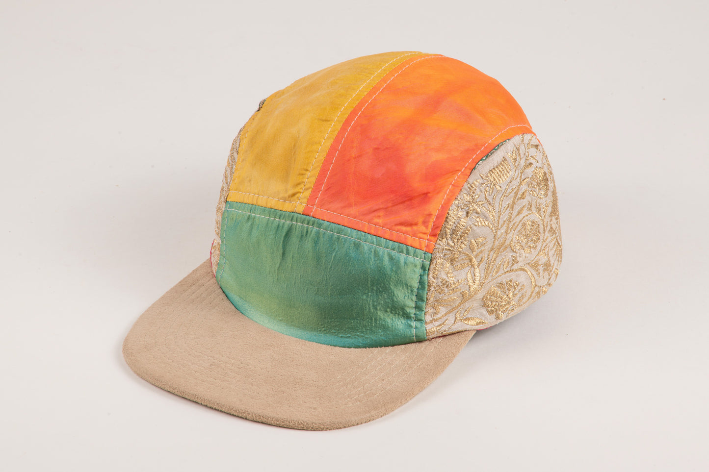 Multicolor Retro Sari - Flat Brim Hat