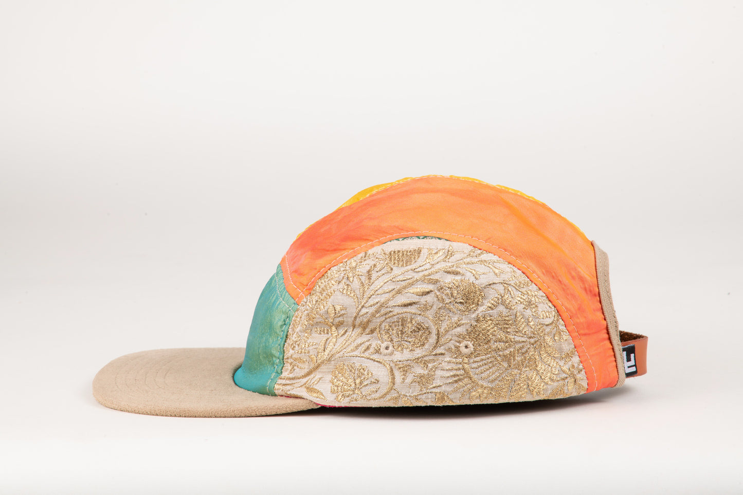 Multicolor Retro Sari - Flat Brim Hat