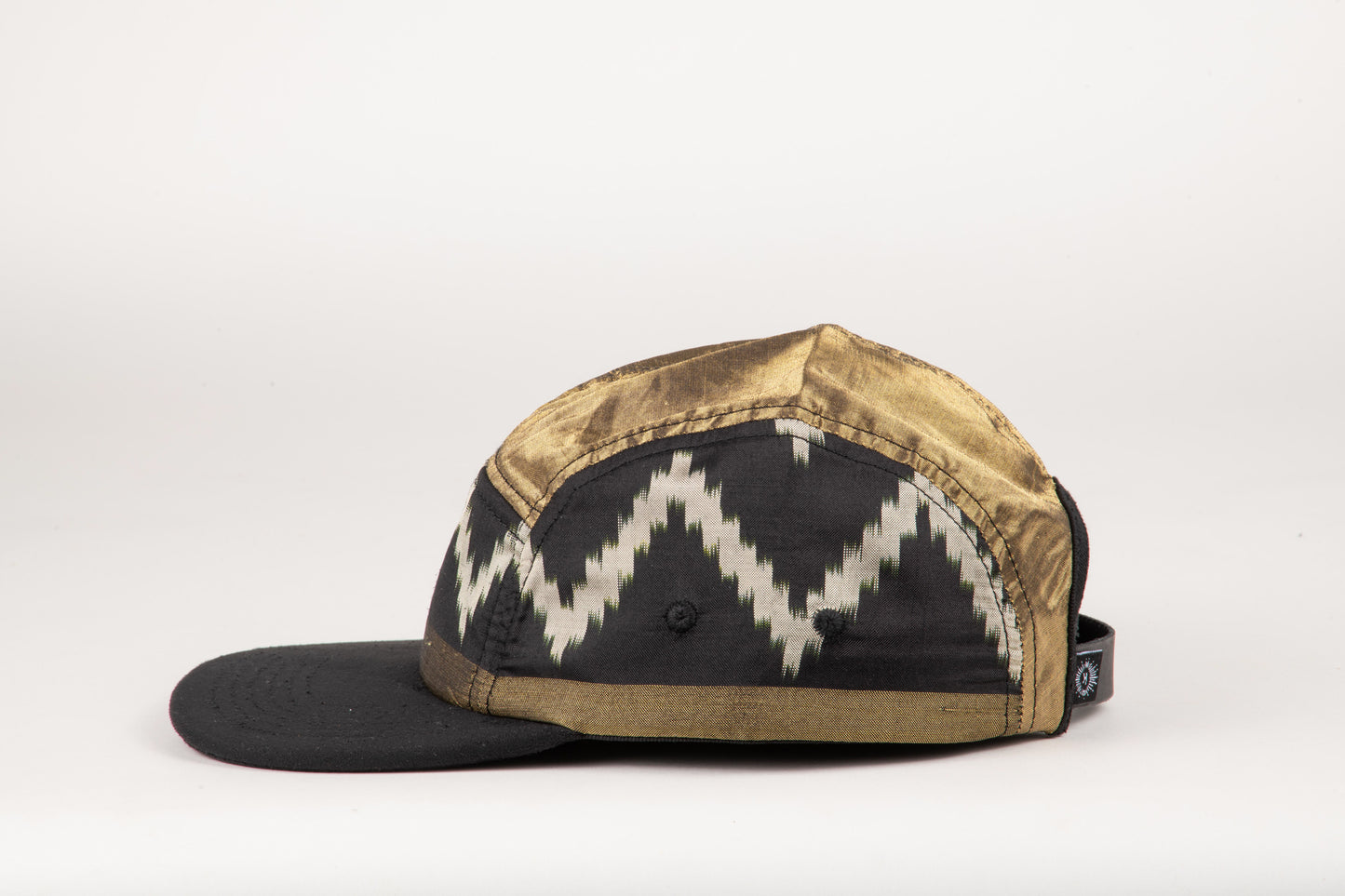 Golden Zig Zag Sari - Flat Brim Hat