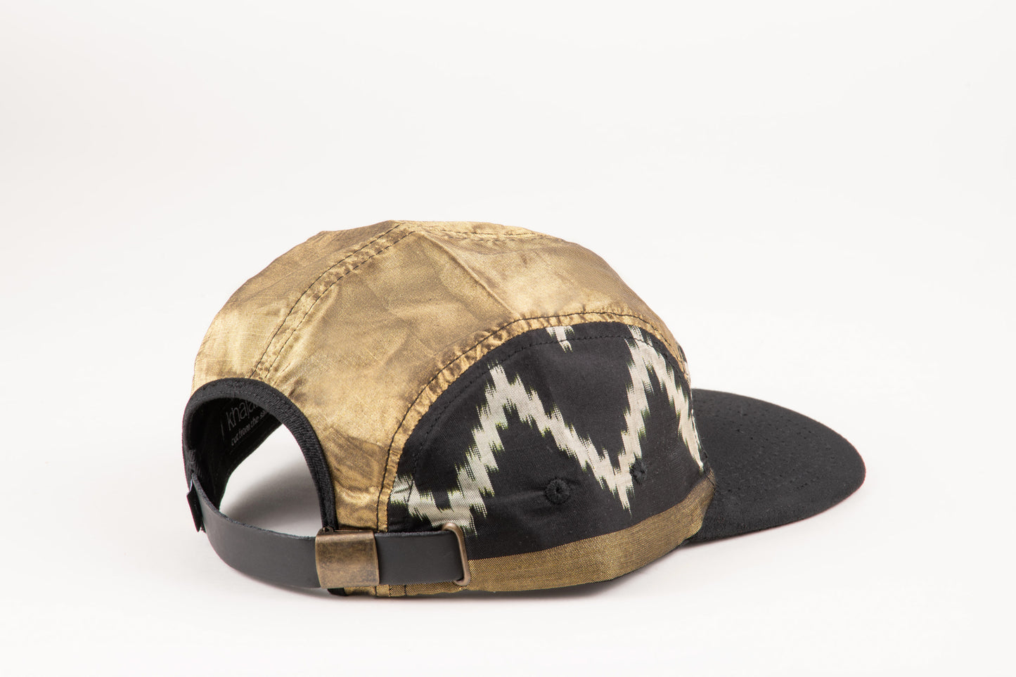 Golden Zig Zag Sari - Flat Brim Hat