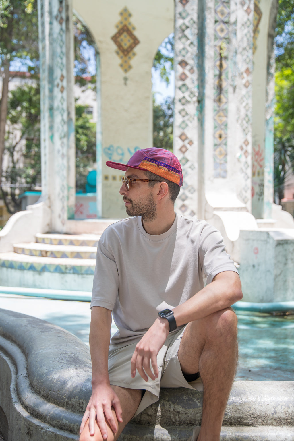 Crimson Sunset - Flat Brim Hat