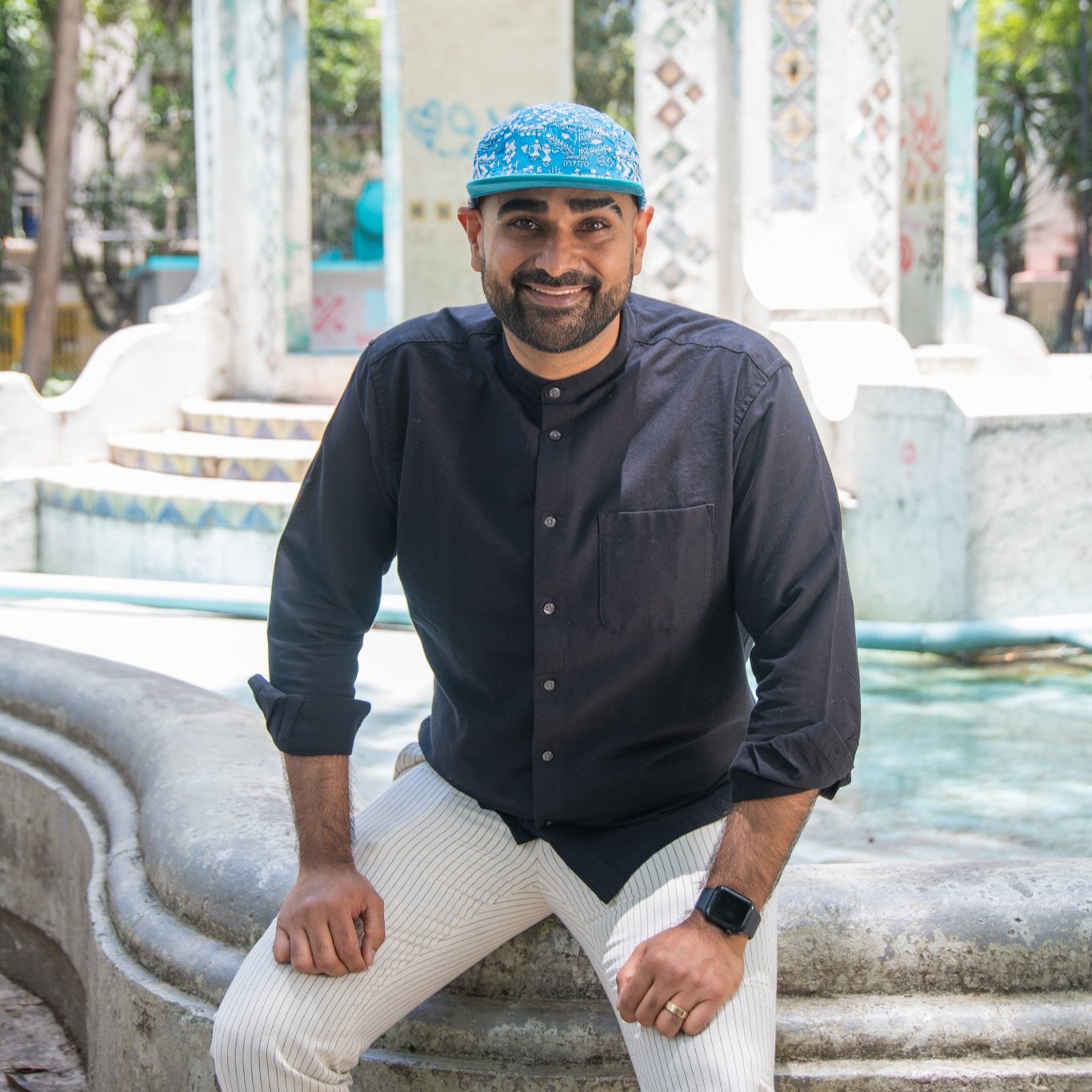 Community Sari - Flat Brim Hat