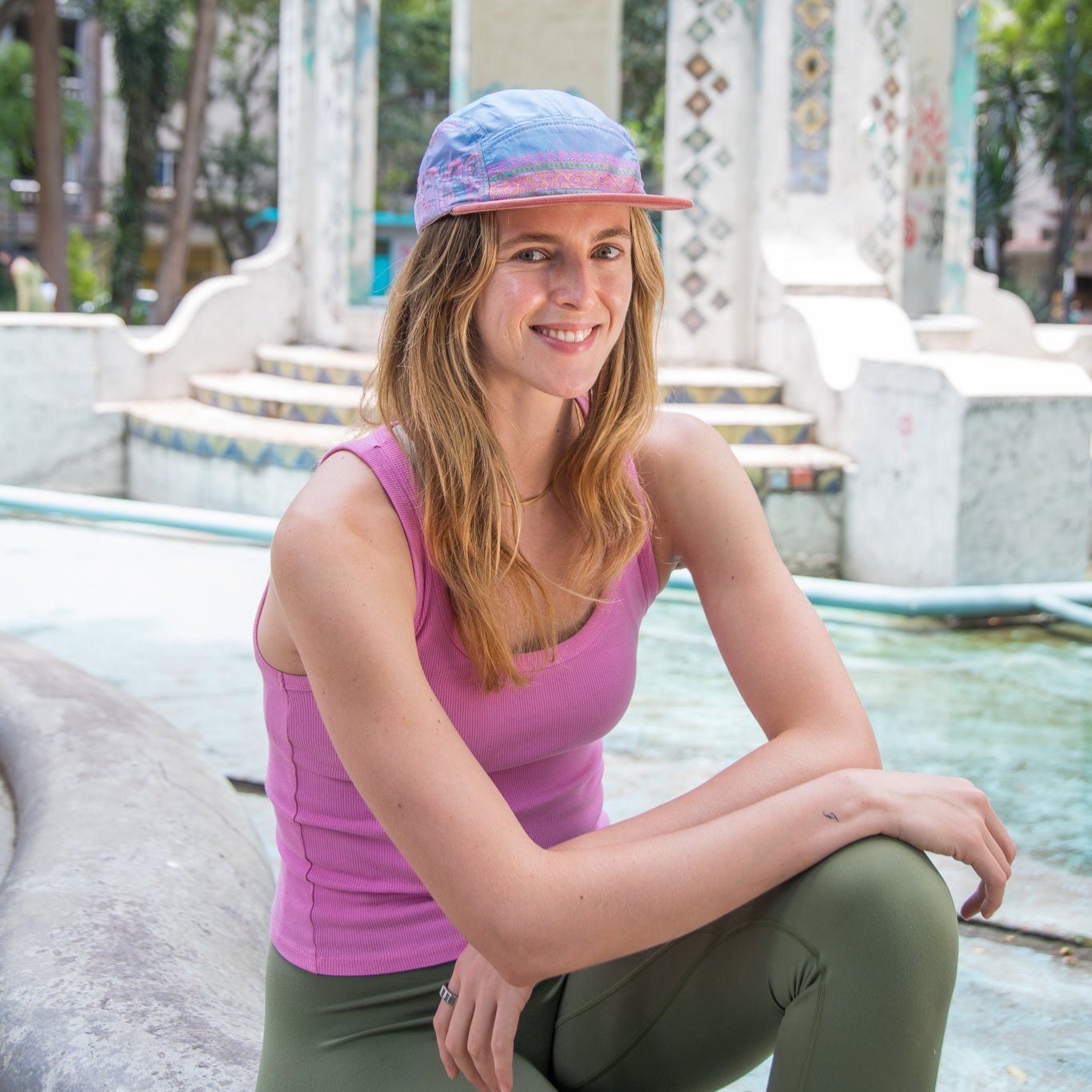 Cotton Candy Sari - Flat Brim Hat
