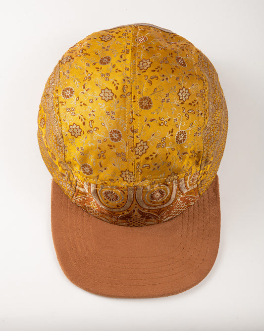 Golden Marigold Sari - Flat Brim Hat