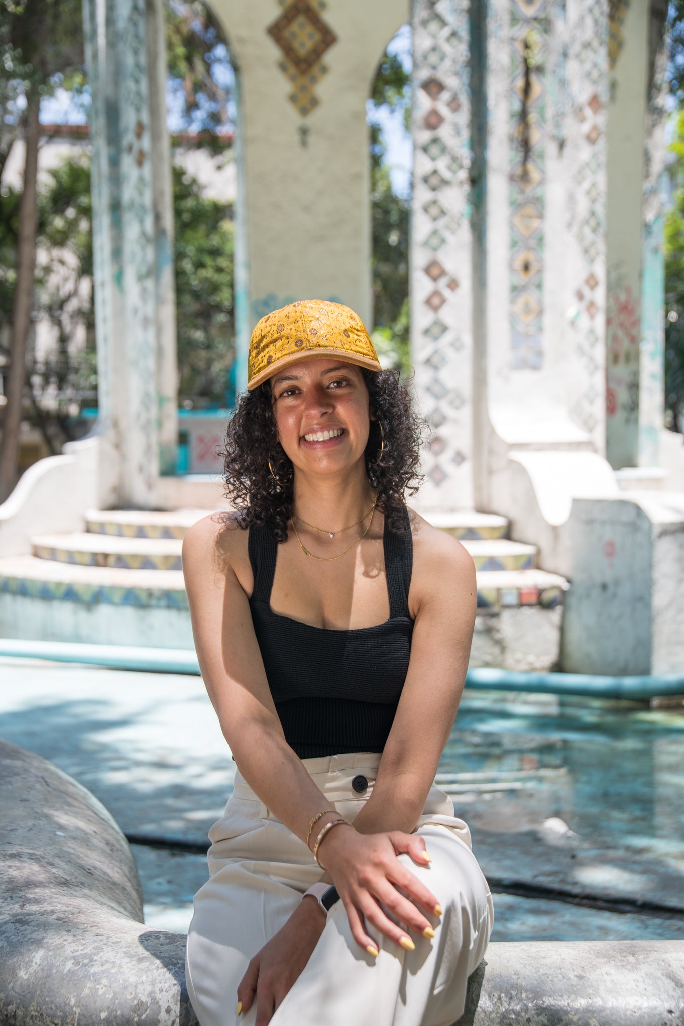 Golden Marigold Sari - Baseball Hat